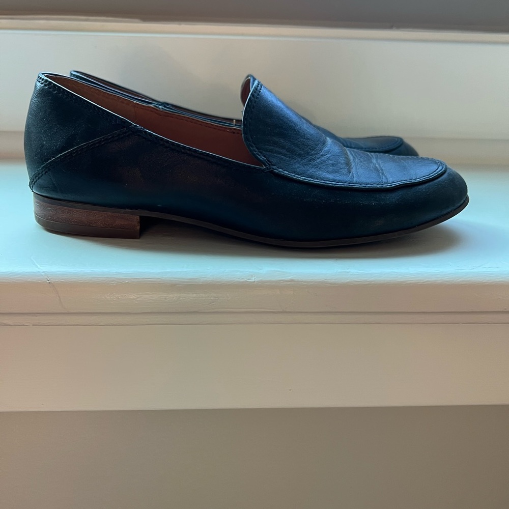 Franco Sarto Black Leather Loafers